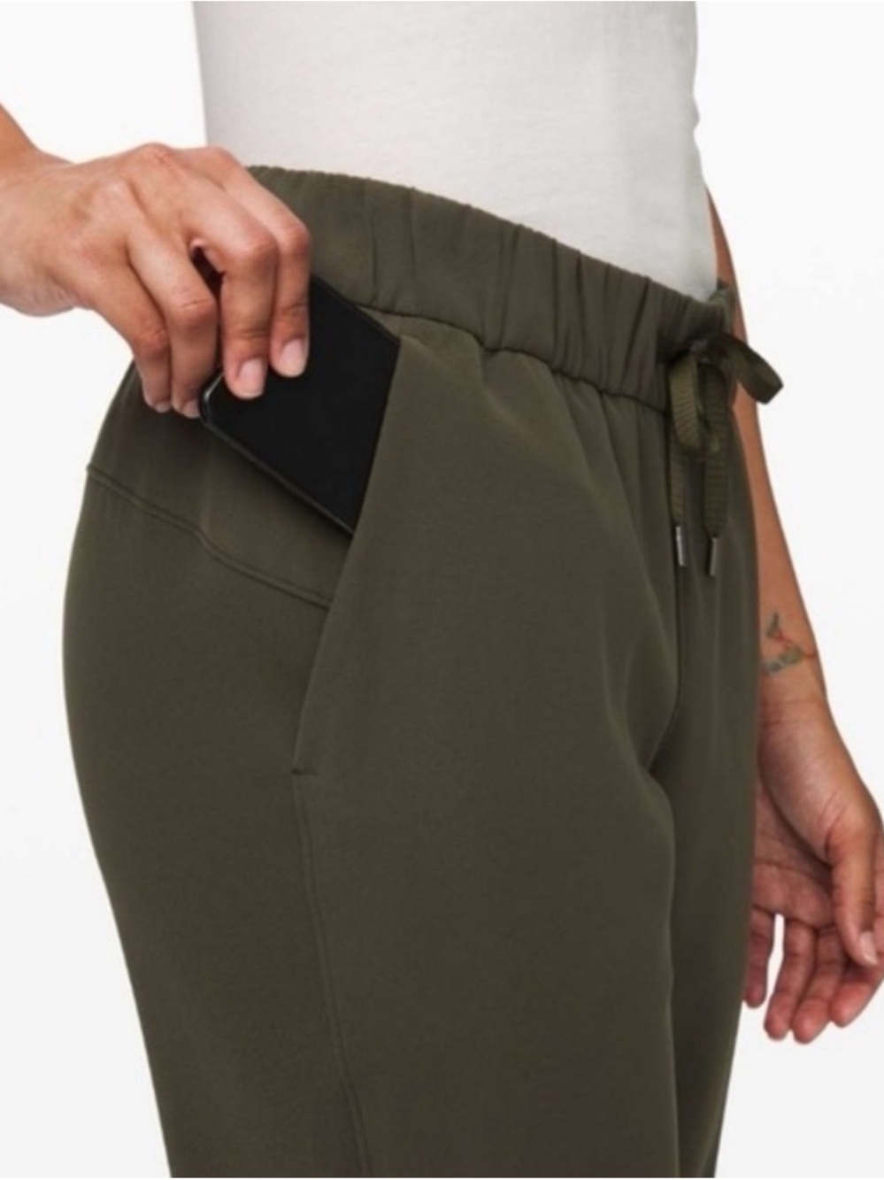 lululemon athletica “On the Fly” Olive Joggers, crisp tag, athleisure, track - Picture 5 of 14